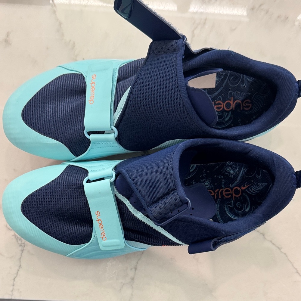 Peloton Nike Men’s Blue and Aqua Shoes